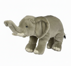 Plush elephant toy on a white background